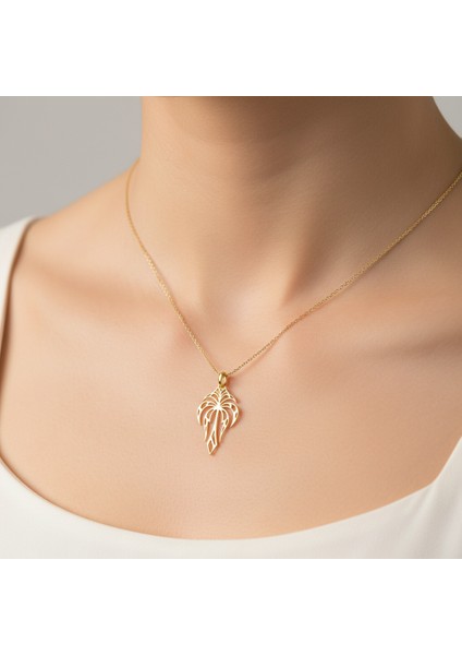 8 Ayar Altın Kolye Ucu Palmiye Ağacı GM6483 1 gr