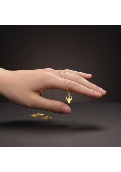 8 Ayar Altın Kolye Ucu Boğa GM8226 1 gr fiyatları