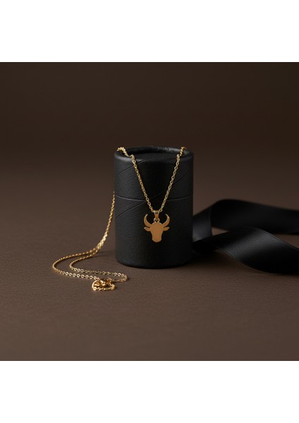 8 Ayar Altın Kolye Ucu Boğa GM8226 1 gr modelleri