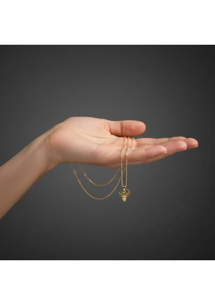 14 Ayar Altın Kolye Ucu Boğa GM8220 1 gr fiyatları