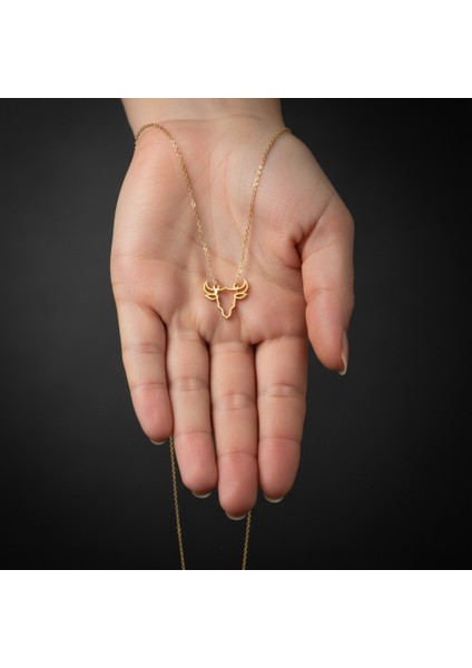 8 Ayar Altın Kolye Ucu Boğa GM6794 0.5 gr fiyatları