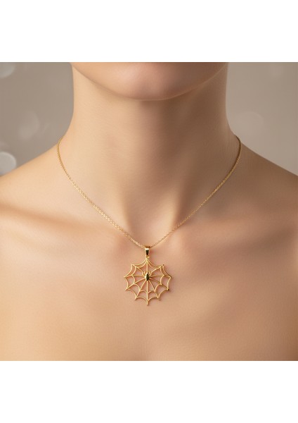 14 Ayar Altın Kolye Ucu Örümcek GM9017 1 gr