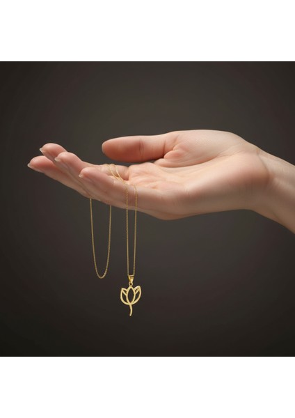 14 Ayar Altın Kolye Ucu Lale GM8350 1 gr fiyatları