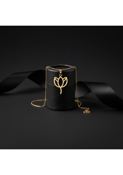 14 Ayar Altın Kolye Ucu Lale GM8350 1 gr modelleri