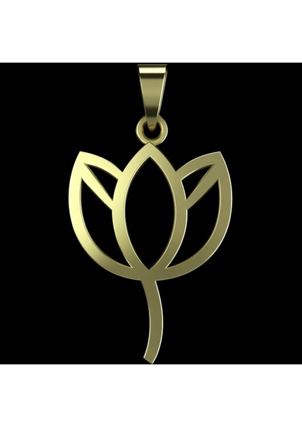 14 Ayar Altın Kolye Ucu Lale GM8350 1 gr fırsatları