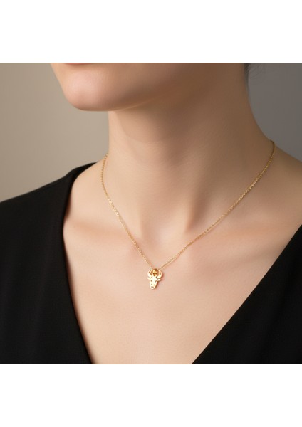 8 Ayar Altın Kolye Ucu Boğa GM8221 0.5 gr