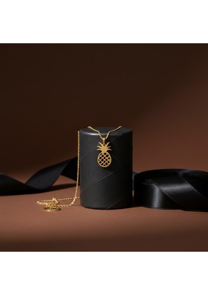8 Ayar Altın Kolye Ucu Ananas GM8703 1 gr modelleri