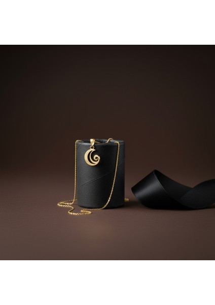 14 Ayar Altın Kolye Ucu Dalga GM8451 0.5 gr modelleri