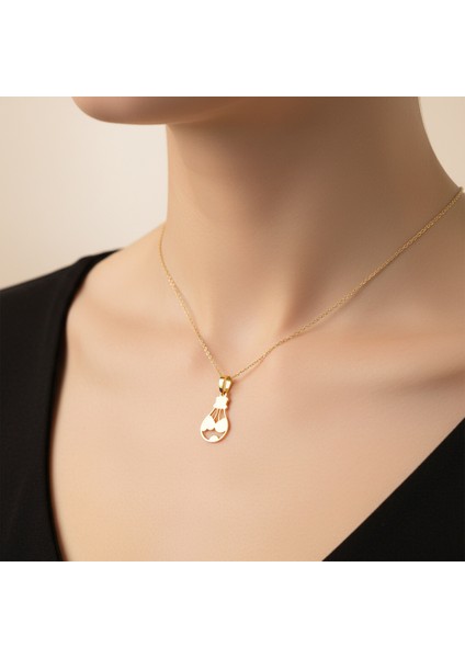 8 Ayar Altın Kolye Ucu Ampul GM6886 0.5 gr