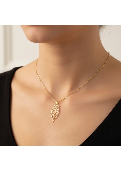 8 Ayar Altın Kolye Ucu Baykuş GM7688 1 gr