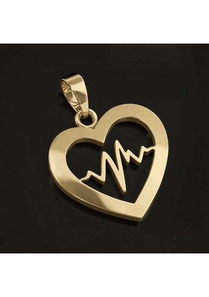 8 Ayar Altın Kolye Ucu Kalp Atışı GM7121 0.5 gr fırsatları