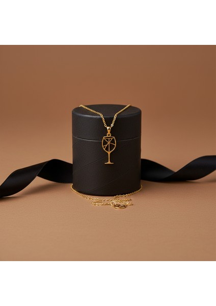 8 Ayar Altın Kolye Ucu Şarap Kadehi GM8919 1 gr modelleri