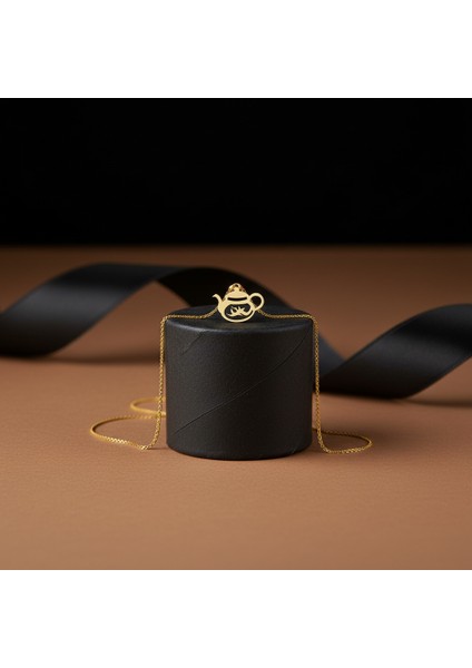 8 Ayar Altın Kolye Ucu Çaydanlık GM9102 1 gr modelleri