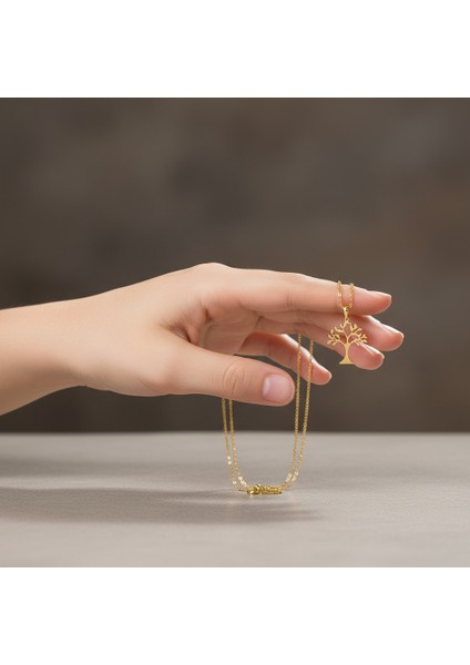 14 Ayar Altın Kolye Ucu Ağaç GM8296 1 gr fiyatları