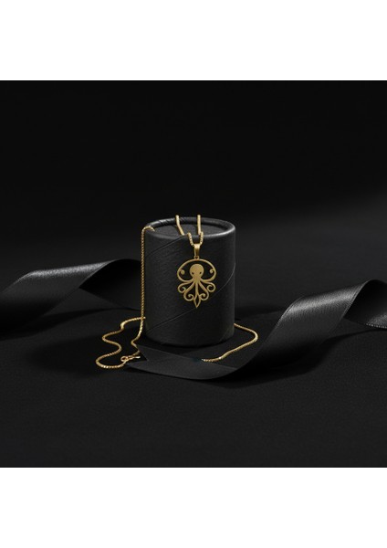 14 Ayar Altın Kolye Ucu Ahtapot GM8736 0.5 gr modelleri