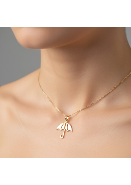 14 Ayar Altın Kolye Ucu Şemsiye GM8780 1 gr