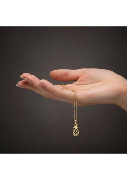 8 Ayar Altın Kolye Ucu Ananas GM8723 1 gr fiyatları