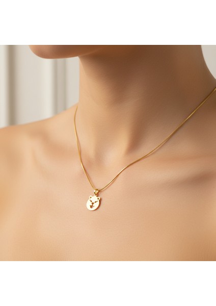 8 Ayar Altın Kolye Ucu Kaplan GM8248 1 gr