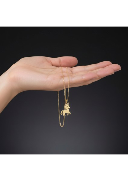 14 Ayar Altın Kolye Ucu Tek Boynuzlu At GM8392 1 gr fiyatları