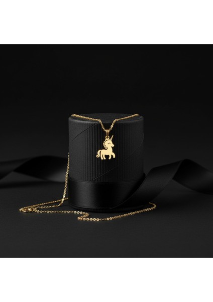 14 Ayar Altın Kolye Ucu Tek Boynuzlu At GM8392 1 gr modelleri