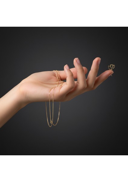 14 Ayar Altın Kolye Ucu Lale GM8355 1 gr fiyatları