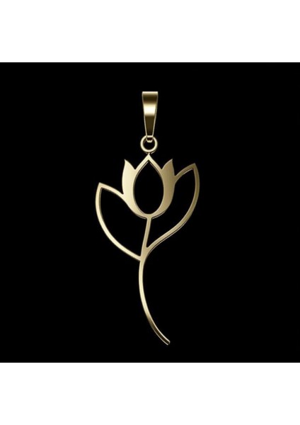 14 Ayar Altın Kolye Ucu Lale GM8355 1 gr modelleri