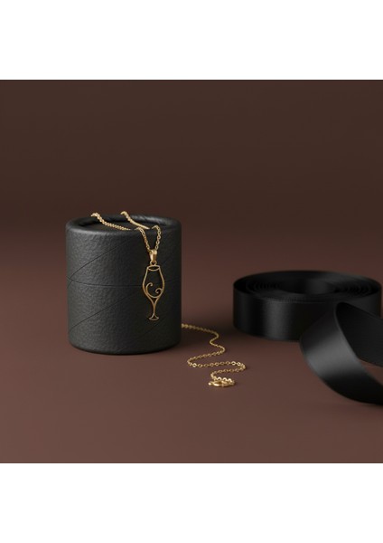 14 Ayar Altın Kolye Ucu Şarap Kadehi GM8920 1 gr modelleri