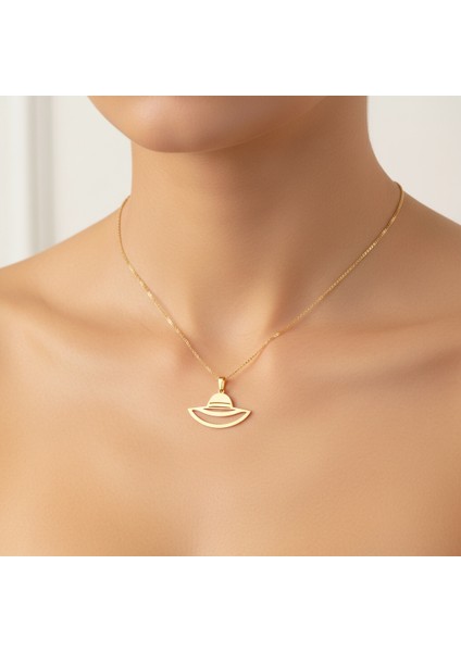 8 Ayar Altın Kolye Ucu Şapka GM8658 1 gr