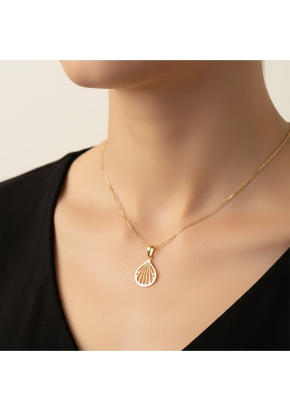 8 Ayar Altın Kolye Ucu Deniz Kabuğu GM8024 1 gr