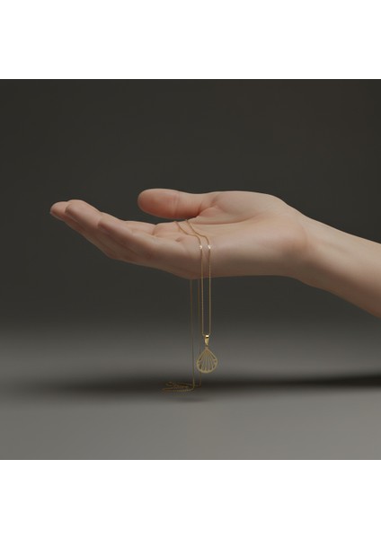 8 Ayar Altın Kolye Ucu Deniz Kabuğu GM8024 1 gr fiyatları