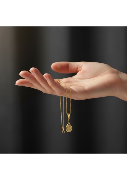 14 Ayar Altın Kolye Ucu Badminton Raketi GM9080 1 gr fiyatları