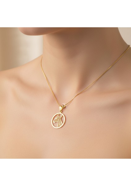 8 Ayar Altın Kolye Ucu Zebra GM8591 1 gr