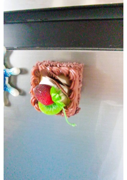 3D Gerçekçi Pasta Magnet - Ev & Ofis Dekorasyonu, Buzdolabı Masa Süsü 3'lü Set