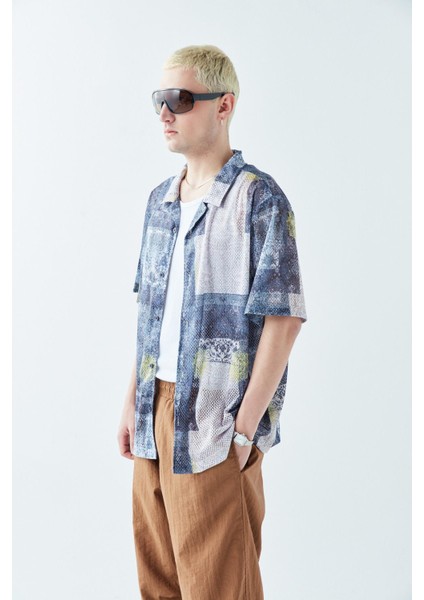 Desenli Fitilli Oversize Gömlek Desen-8 fırsatları