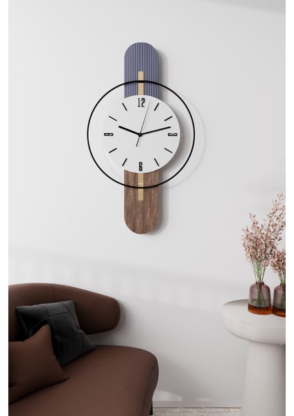 Beyaz Sahra Elegant Plus Black Fred Serisi - Modern Dekoratif Duvar Saati modelleri