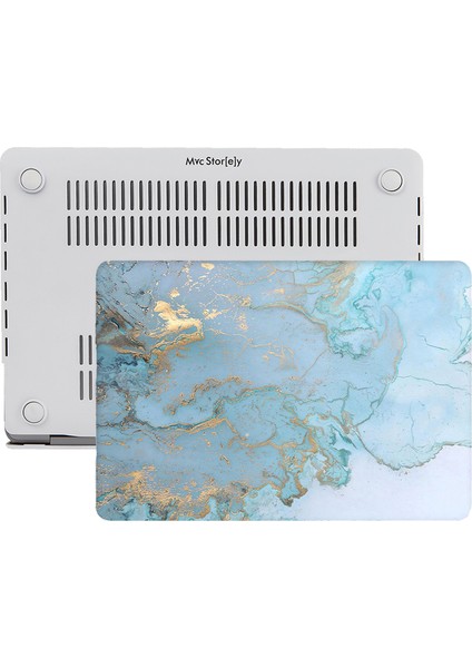 Macbook Pro Kılıf 13 inç Mermer06NL (Eski HDMI'lı Model 2012-2015) A1425 A1502 ile Uyumlu