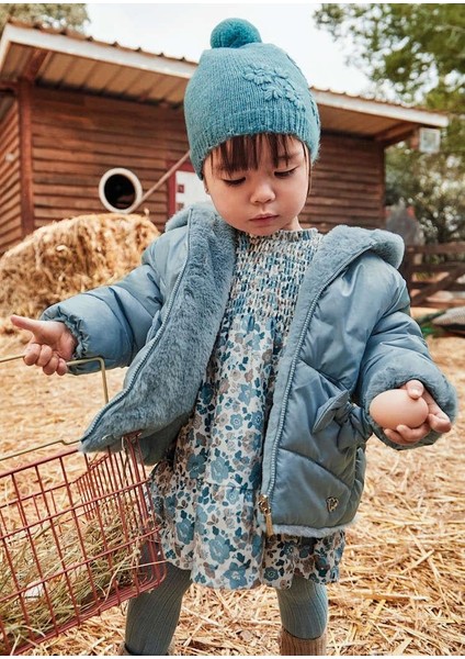 Kız Bebek Çift Taraflı Mont 18-4 Yaş Mavi