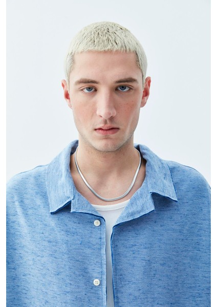 Oversize Keten Gömlek Indigo modelleri