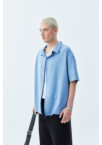 Oversize Keten Gömlek Indigo indirimleri