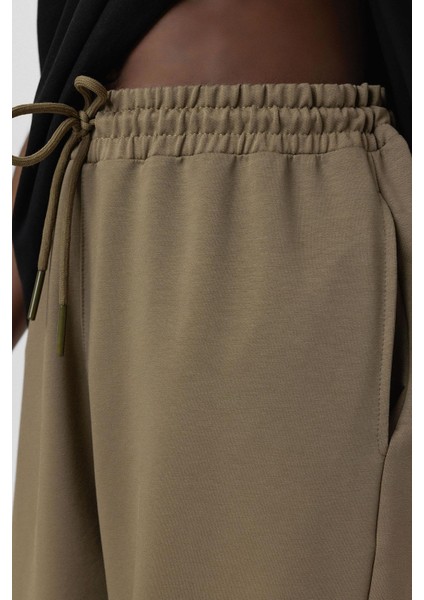 Basic Bel Lastikli Eşofman Alt Haki indirimleri