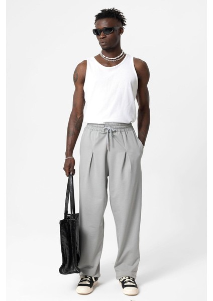 Basic Baggy Eşofman Alt Gri