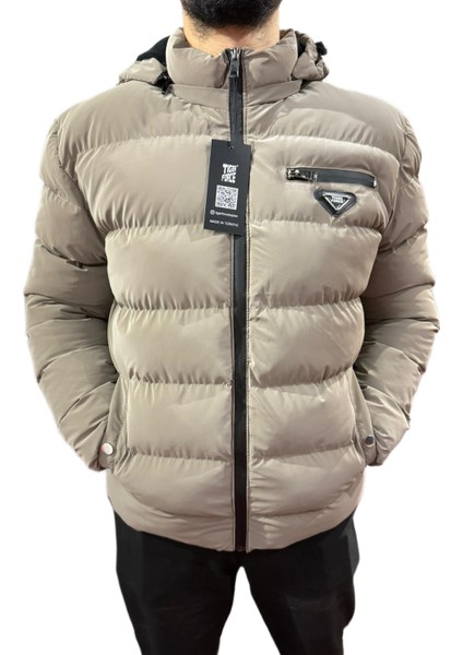 Nova Kumaş Kışlık Mont Polarlı Kapüşonlu Yeşil modelleri