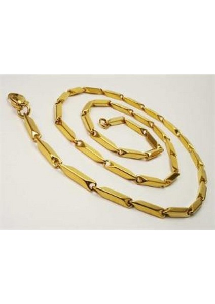 Erkek Gold 3mm Ince Zincir Çelik Kolye