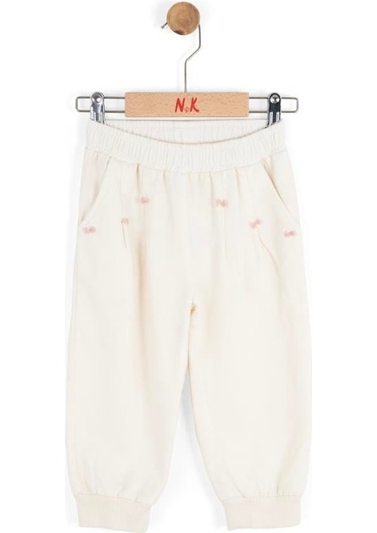 Kız Bebek Little Pantolon 1-4 Yaş Krem