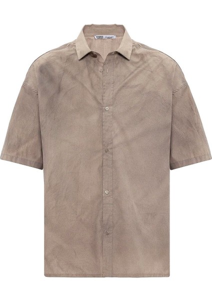 Oversize Yıkamalı Poplin Gömlek Taş fiyatları