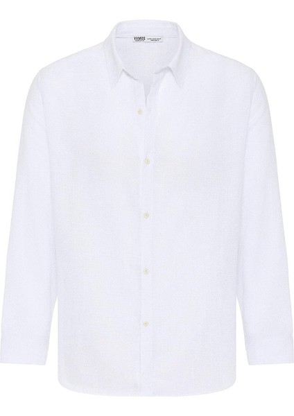 Uzun Kollu Basic Oversize Gömlek Ekru fiyatları