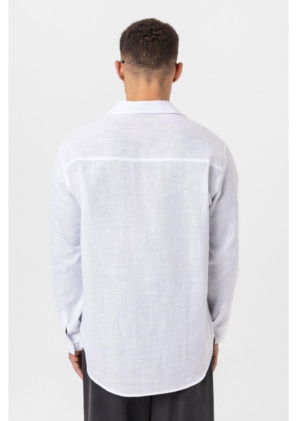 Uzun Kollu Basic Oversize Gömlek Ekru indirimleri