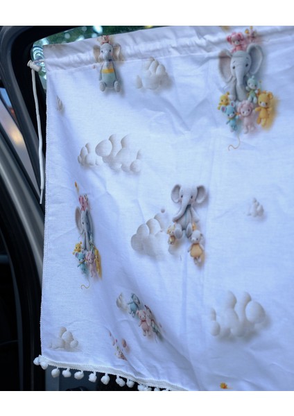 Araba Perdesi - Sevimli Fil Temalı Perde fırsatları