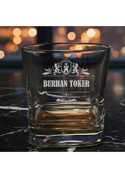 Erkeğe Özel Isim Yazılı Viski Bardağı – Onyx Serisi Lazer Kazıma Kişiselleştirilebilir fiyatları