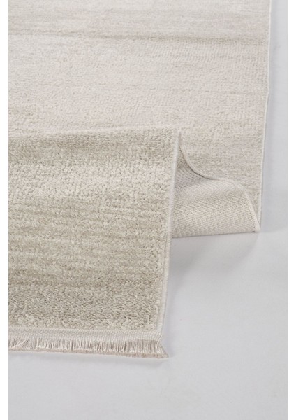 Lorenda LO 8421 Ekru - Polyester Modern Antibakteriyel Dokuma Taban Halı